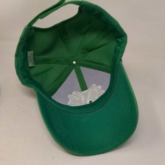 Monogram Strapback Hat Green One Size Adjustable Embroidered 6 Panel - Picture 6 of 8